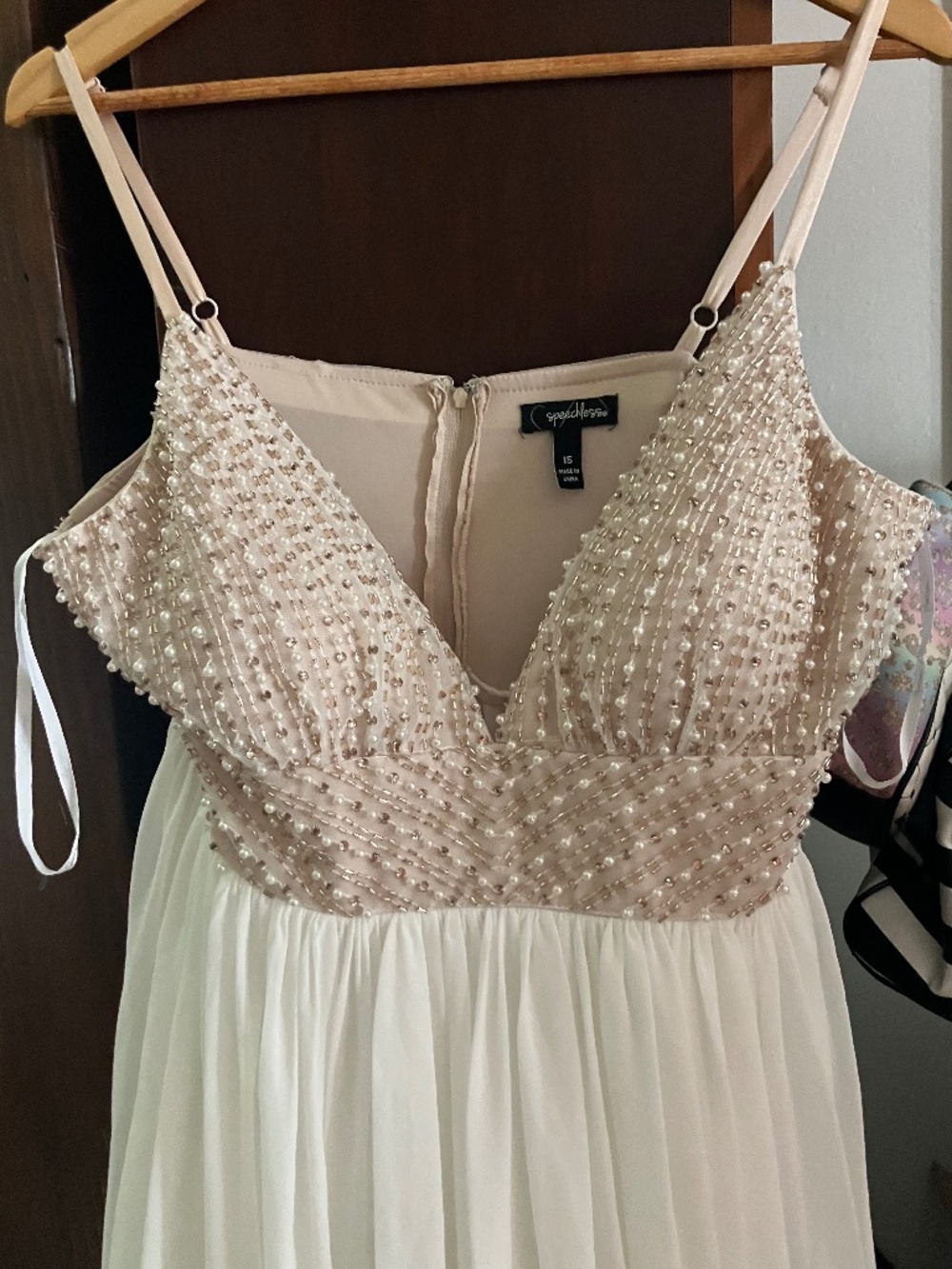 Beige formal gown